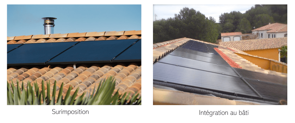 Panneaux solaires sur un toit